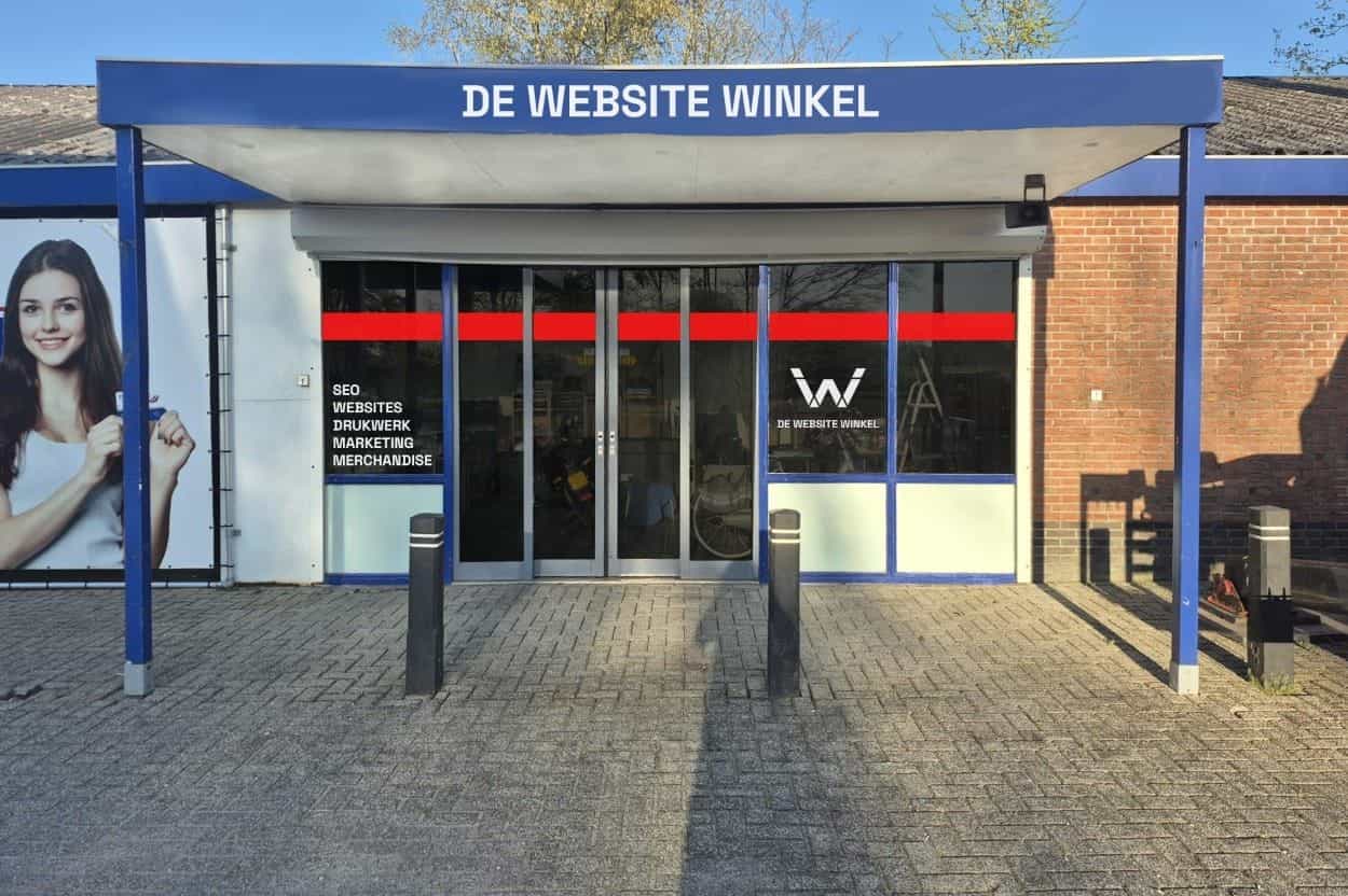 De Website Winkel kantoor in Opende