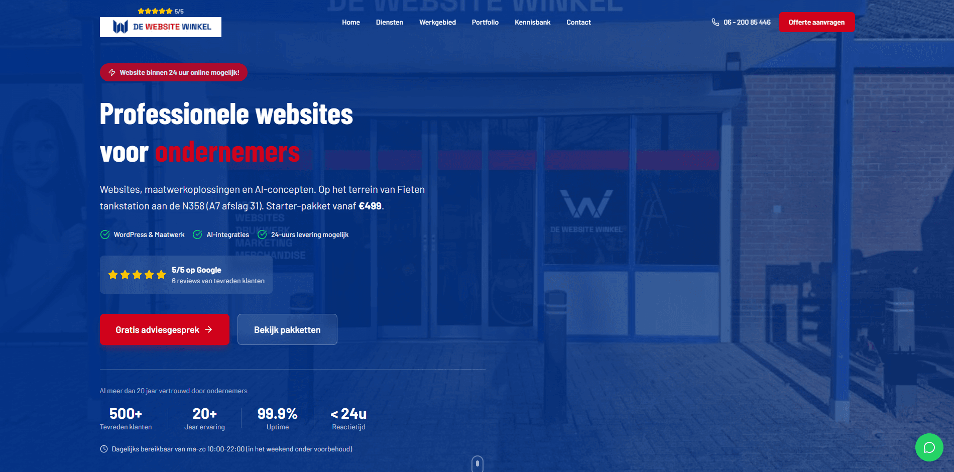 Project Dewebsitewinkel.nl (in productie)
